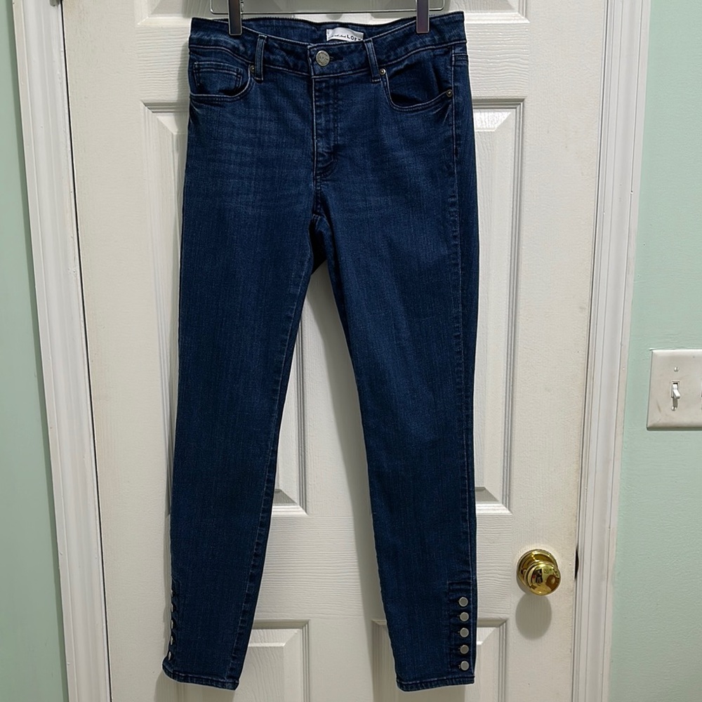 Loft Sz 28/6 Jeans 5button ankle 15” across, 9”rise, 29” inseam